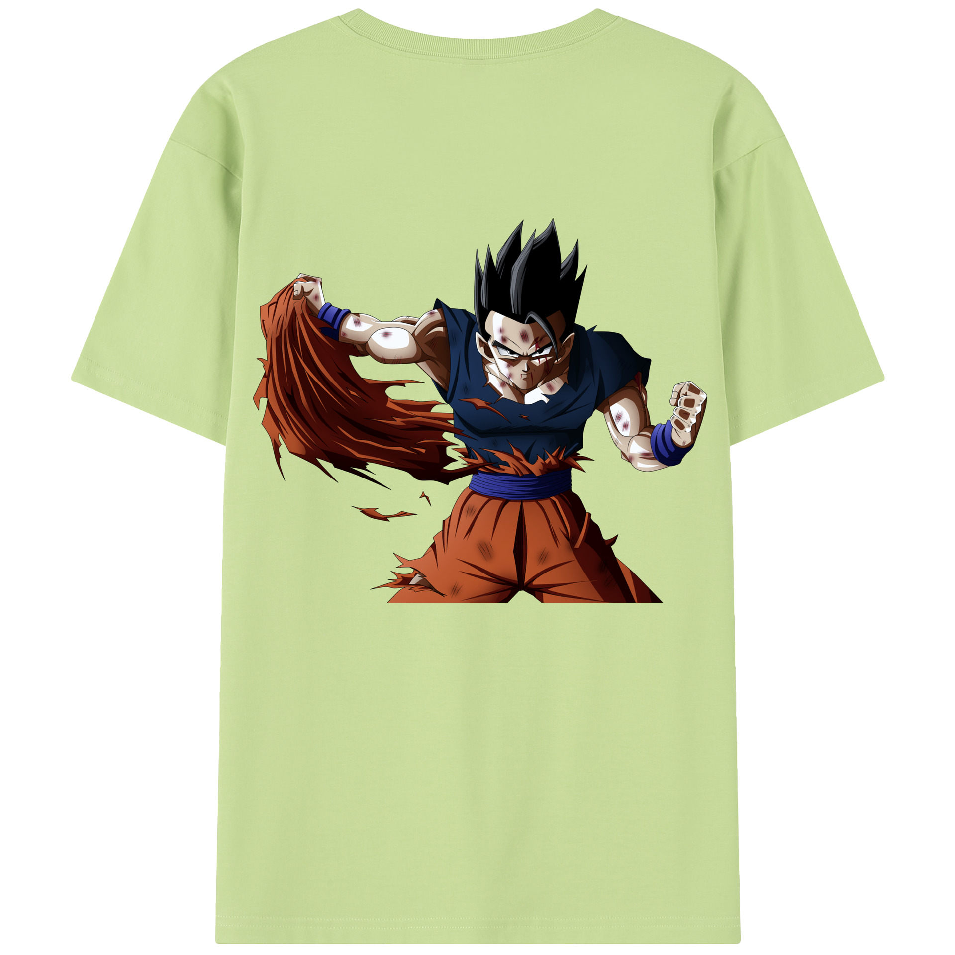 （画像用） ドラゴンボール ベジータ四世（Bejīta Yonsei）DRAGON BALL Vegeta IV 綿100％半袖Tシャツ（背面プリント）